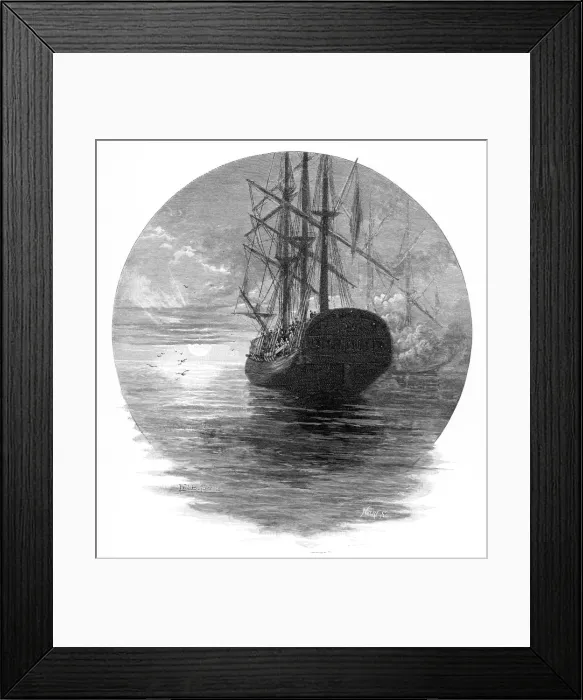 Framed Print : Burial of Captain Cooks remains at sea, 1779 (1886) Framed Print : Burial of Captain Cooks remains at sea, 1779 (1886)