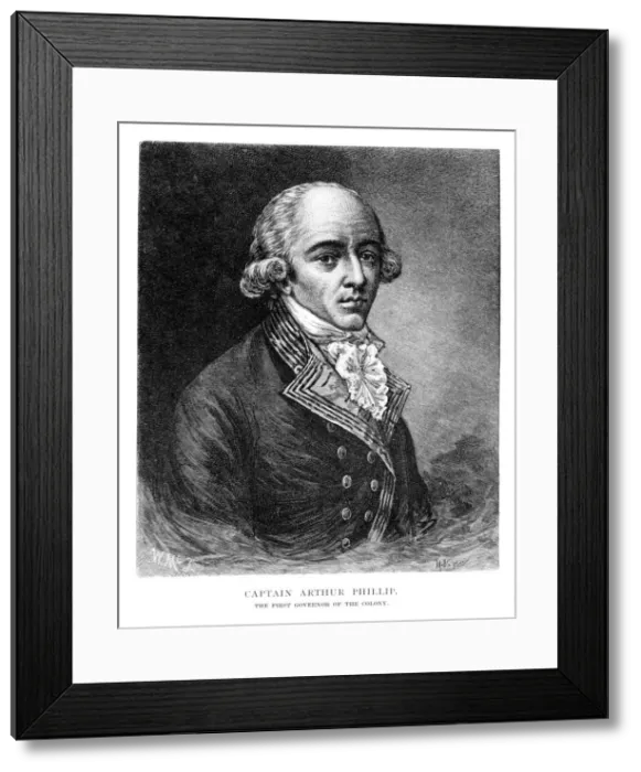 Framed Print : Arthur Phillip, British Admiral and colonial governor, (1886). Artist: W Macleod Framed Print : Arthur Phillip, British Admiral and colonial governor, (1886). Artist: W Macleod