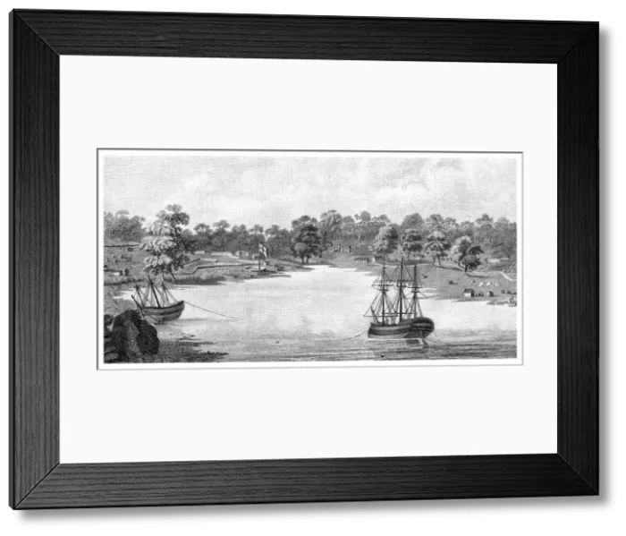 Framed Print : Sydney Cove, New South Wales, Australia, 1788, (1886) Framed Print : Sydney Cove, New South Wales, Australia, 1788, (1886)