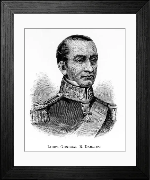 Framed Print : General Sir Ralph Darling, British soldier and colonial Governor, (1886). Artist: WA Hirschmann Framed Print : General Sir Ralph Darling, British soldier and colonial Governor, (1886). Artist: WA Hirschmann