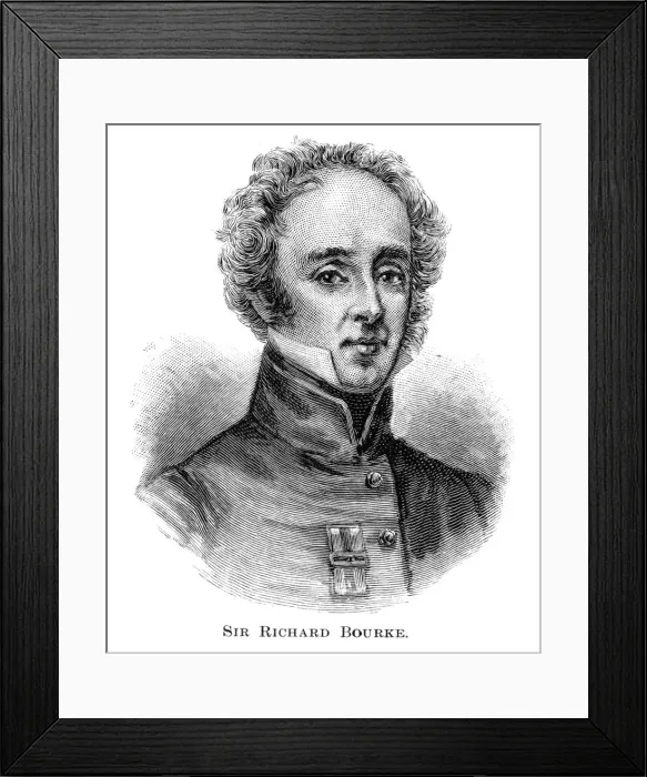 Framed Print : Sir Richard Bourke, Governor of New South Wales, (1886) Framed Print : Sir Richard Bourke, Governor of New South Wales, (1886)