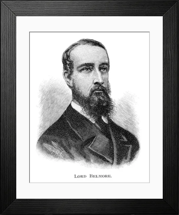 Framed Print : Lord Belmore, Governor of New South Wales, (1886). Artist: WA Hirschmann Framed Print : Lord Belmore, Governor of New South Wales, (1886). Artist: WA Hirschmann