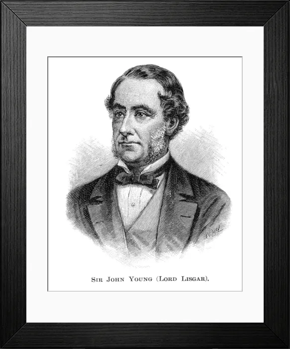 Framed Print : John Young, 1st Baron Lisgar, Governor of New South Wales, (1886). Artist: W Macleod Framed Print : John Young, 1st Baron Lisgar, Governor of New South Wales, (1886). Artist: W Macleod