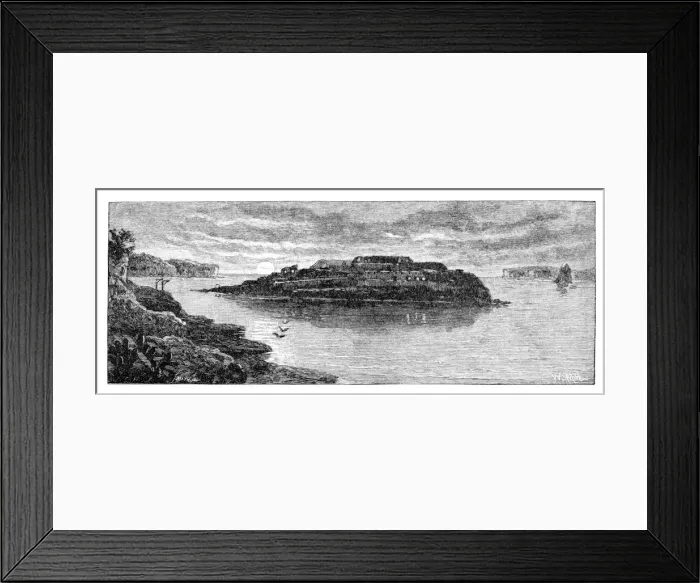Framed Print : Bare Island, Botany Bay, New South Wales, Australia, 1886. Artist: W Macleod Framed Print : Bare Island, Botany Bay, New South Wales, Australia, 1886. Artist: W Macleod
