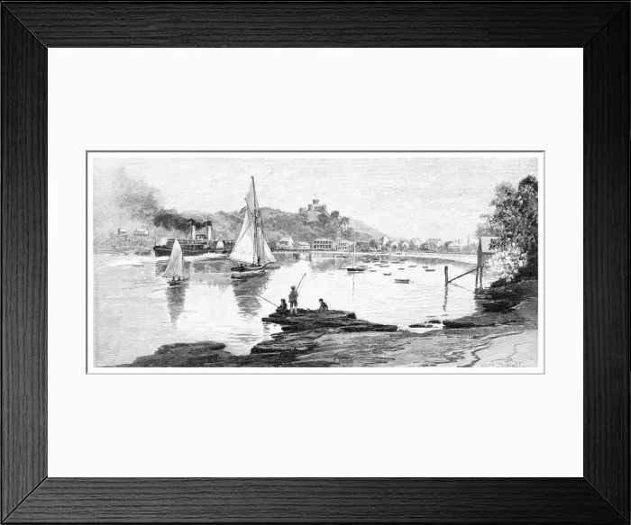Framed Print : Manly beach, Sydney, New South Wales, Australia, 1886. Artist: Frederic B Schell Framed Print : Manly beach, Sydney, New South Wales, Australia, 1886. Artist: Frederic B Schell