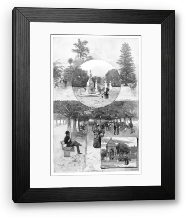 Framed Print : Pleasure gardens, Sydney, New South Wales, Australia, 1886. Artist: WJ Smedley Framed Print : Pleasure gardens, Sydney, New South Wales, Australia, 1886. Artist: WJ Smedley