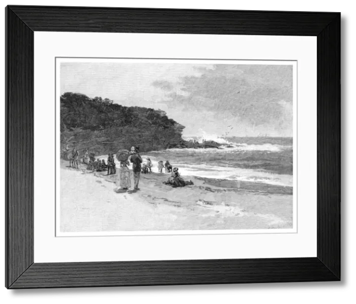 Framed Print : Coogee Beach, Sydney, New South Wales, Australia, 1886 Framed Print : Coogee Beach, Sydney, New South Wales, Australia, 1886