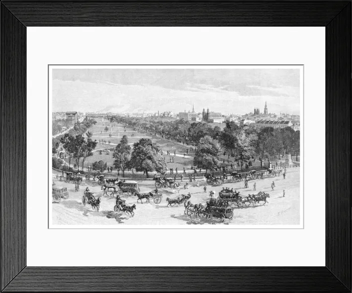 Framed Print : Hyde Park, Sydney, New South Wales, Australia, 1886. Artist: JR Ashton Framed Print : Hyde Park, Sydney, New South Wales, Australia, 1886. Artist: JR Ashton