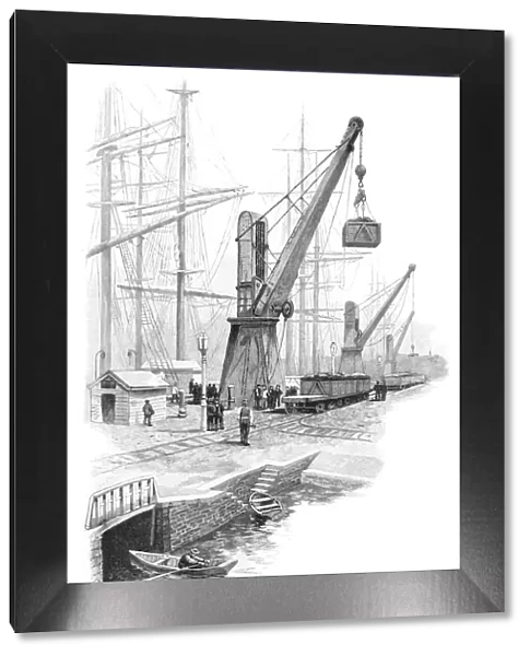 Loading coal at Newcastle, New South Wales, Australia, 1886. Artist: WC Fitler