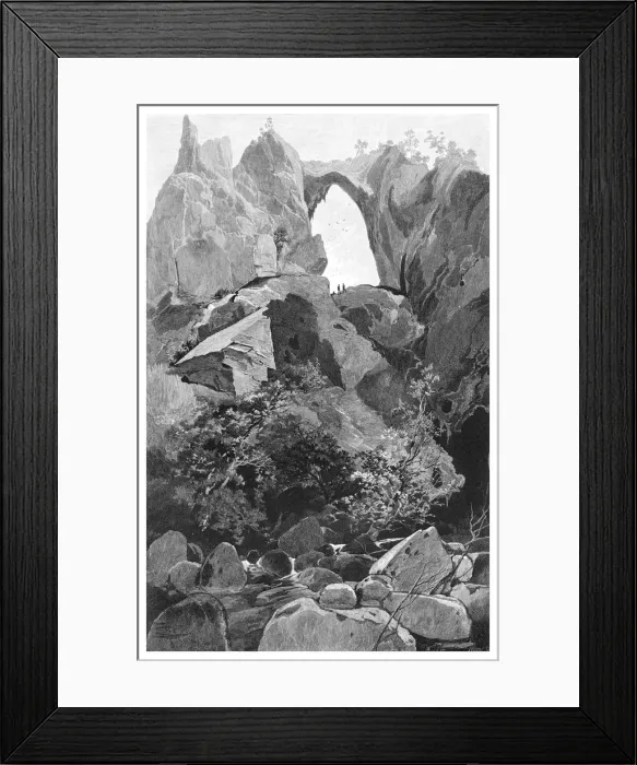 Framed Print : Carlotta Arch, Jenolan Caves, New South Wales, Australia, 1886. Artist: Frederic B Schell
