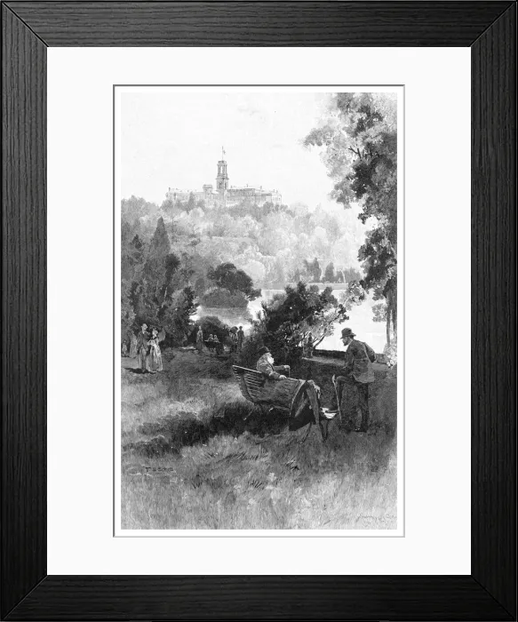 Framed Print : Government House, Melbourne, Victoria, Australia, 1886. Artist: Frederic B Schell Framed Print : Government House, Melbourne, Victoria, Australia, 1886. Artist: Frederic B Schell
