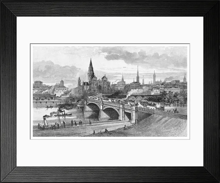 Framed Print : Princes Bridge, Melbourne, Victoria, Australia, 1886 Framed Print : Princes Bridge, Melbourne, Victoria, Australia, 1886