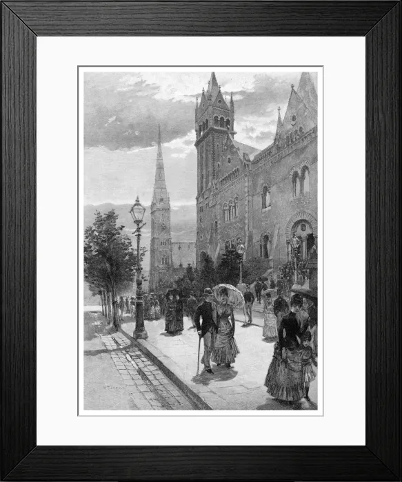 Framed Print : Collins Street East on a Sunday morning, Melbourne, Victoria, Australia, 1886. Artist: WJ Smedley Framed Print : Collins Street East on a Sunday morning, Melbourne, Victoria, Australia, 1886. Artist: WJ Smedley