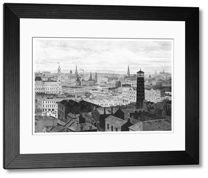 Framed Print : View from the dome of the Law Courts, Melbourne, Victoria, Australia, 1886 Framed Print : View from the dome of the Law Courts, Melbourne, Victoria, Australia, 1886