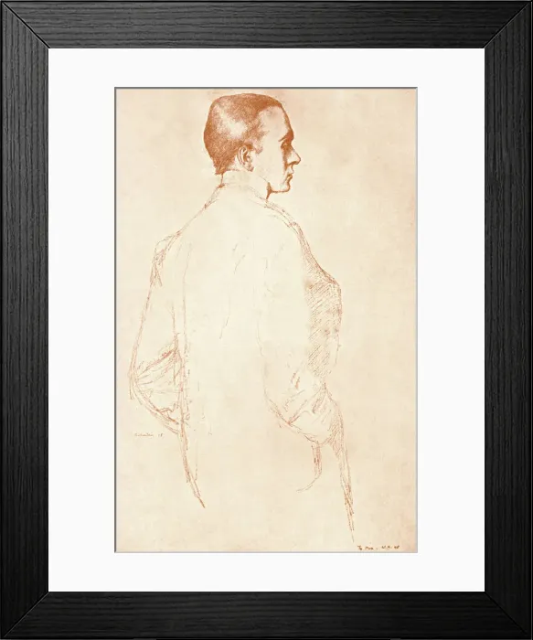 Framed Print : Sir Henry Maximilian Beerbohm, English parodist and caricaturist, 1911. Artist: William Rothenstein Framed Print : Sir Henry Maximilian Beerbohm, English parodist and caricaturist, 1911. Artist: William Rothenstein