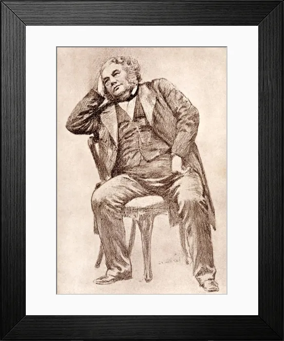 Framed Print : Mark Lemon, 19th century editor of Punch magazine, (1909). Artist: William Henry Margetson Framed Print : Mark Lemon, 19th century editor of Punch magazine, (1909). Artist: William Henry Margetson