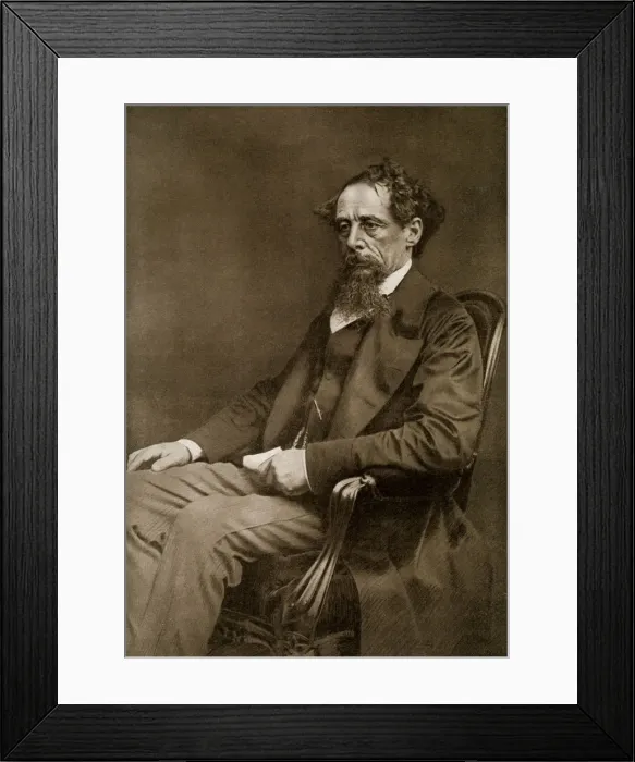 Framed Print : Charles Dickens, 19th century English author, (1910) Framed Print : Charles Dickens, 19th century English author, (1910)