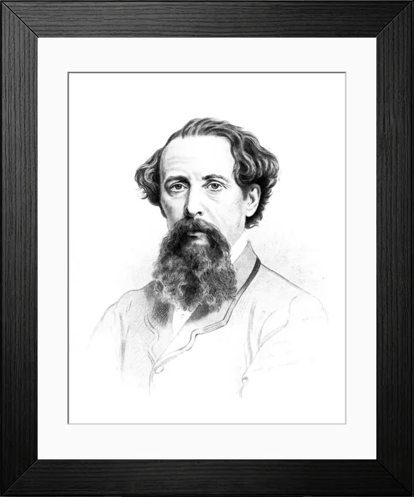 Framed Print : Charles Dickens, 19th century English author, (1910) Framed Print : Charles Dickens, 19th century English author, (1910)