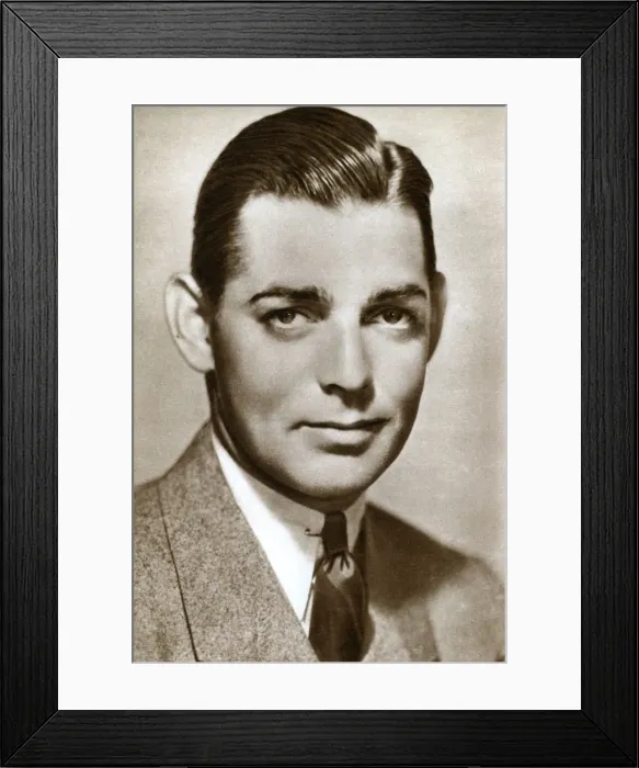 Framed Print : Clark Gable, American actor, 1933 Framed Print : Clark Gable, American actor, 1933