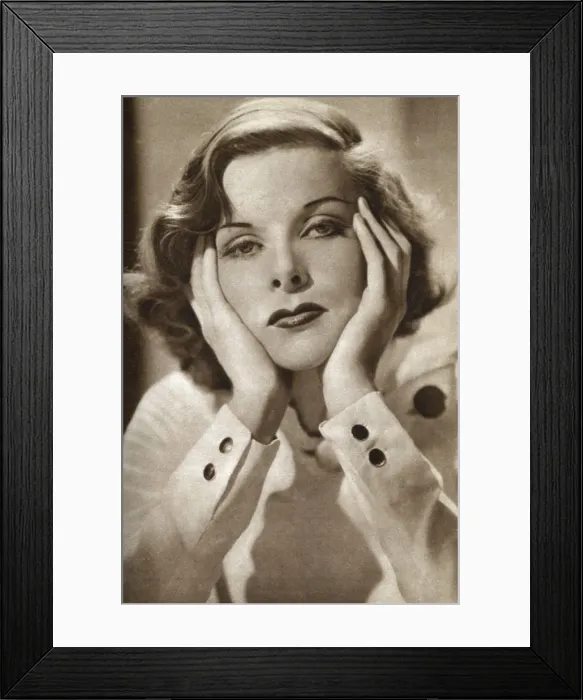 Framed Print : Katharine Hepburn, American actress, 1933 Framed Print : Katharine Hepburn, American actress, 1933