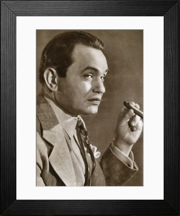 Framed Print : Edward Goldenberg Robinson, American stage and film actor, of Romanian origin, 1933 Framed Print : Edward Goldenberg Robinson, American stage and film actor, of Romanian origin, 1933