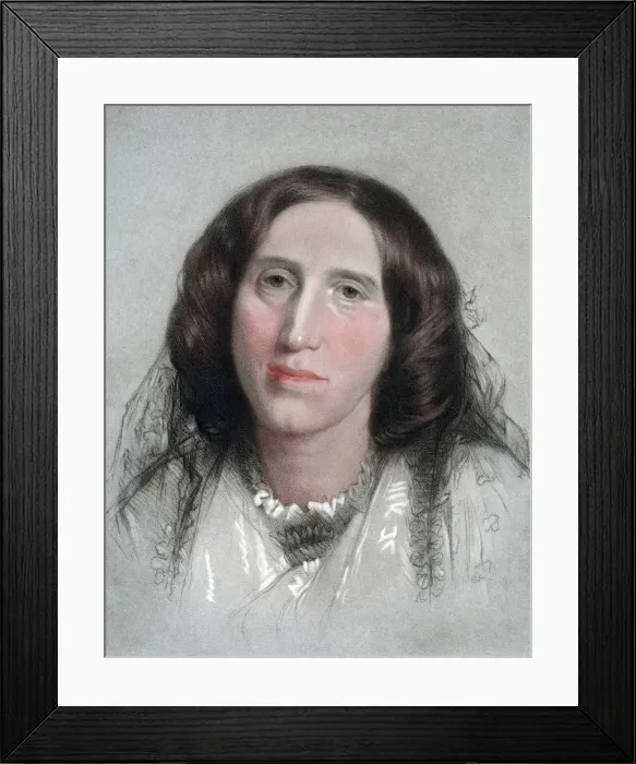 Framed Print : George Eliot, English novelist, 19th century. Artist: G Sidney Hunt Framed Print : George Eliot, English novelist, 19th century. Artist: G Sidney Hunt