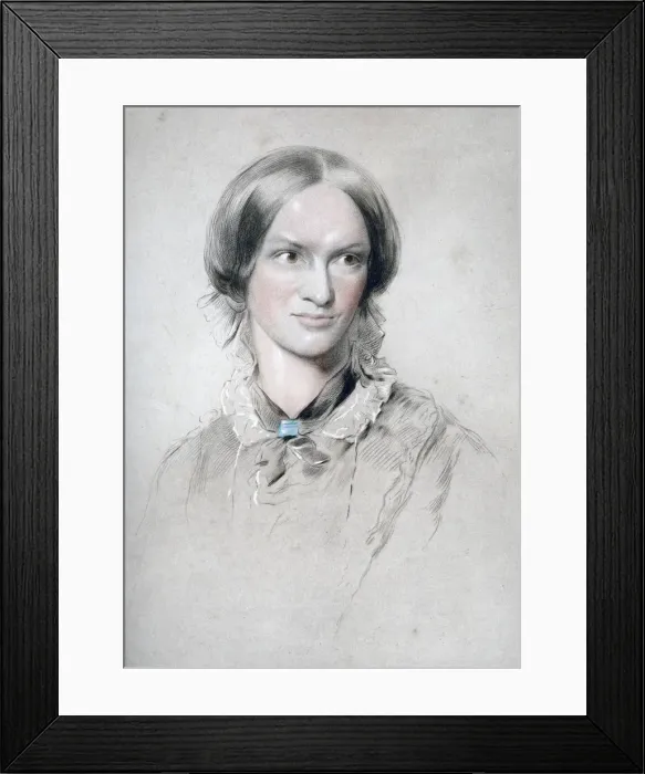 Framed Print : Charlotte Bronte, English novelist, 1850. Artist: George Richmond Framed Print : Charlotte Bronte, English novelist, 1850. Artist: George Richmond