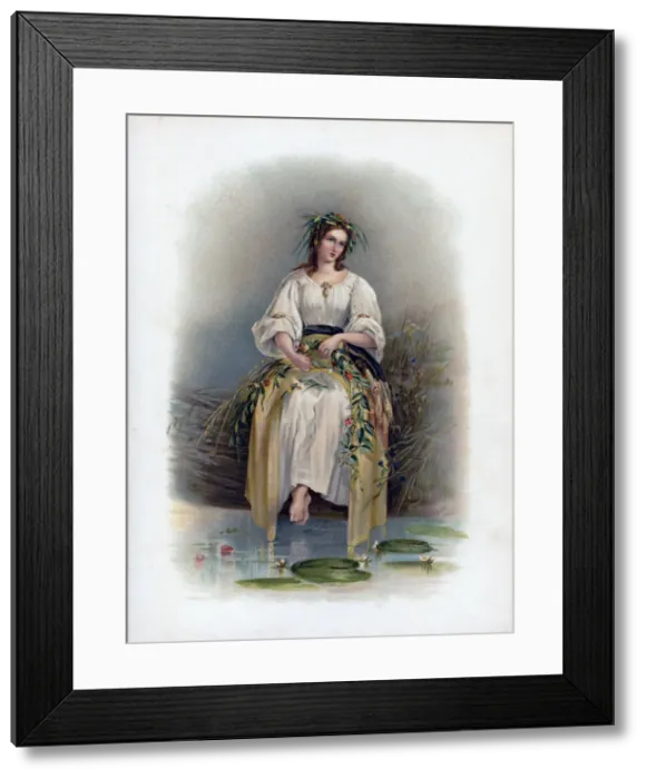 Framed Print : Ophelia, 1891. Artist: H Saunders Framed Print : Ophelia, 1891. Artist: H Saunders