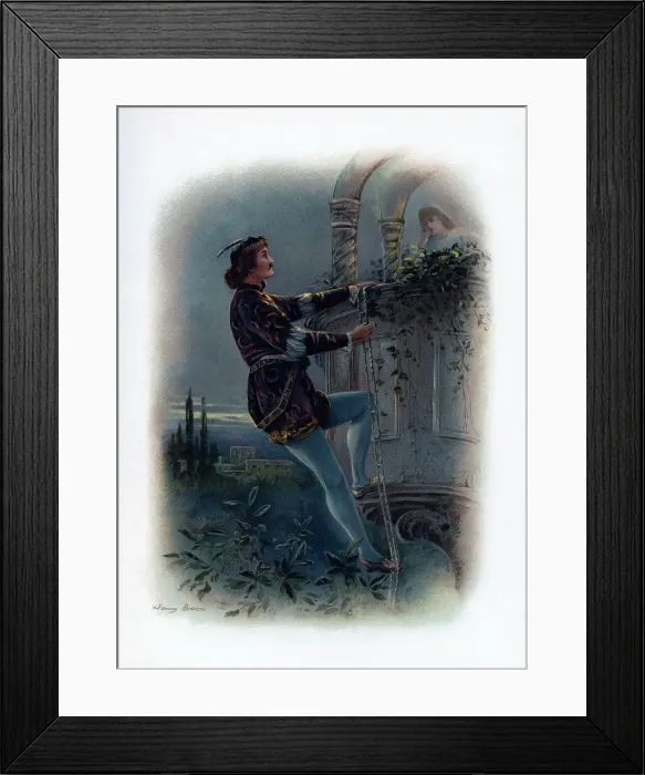 Framed Print : Romeo, 1891. Artist: Fanny Bowers Framed Print : Romeo, 1891. Artist: Fanny Bowers