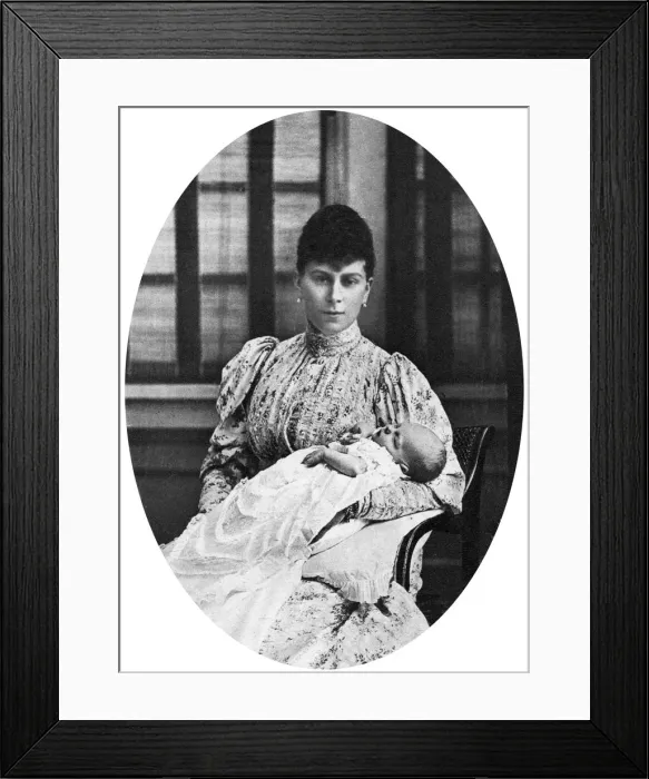 Framed Print : Queen Mary with the future King Edward VIII, c1894