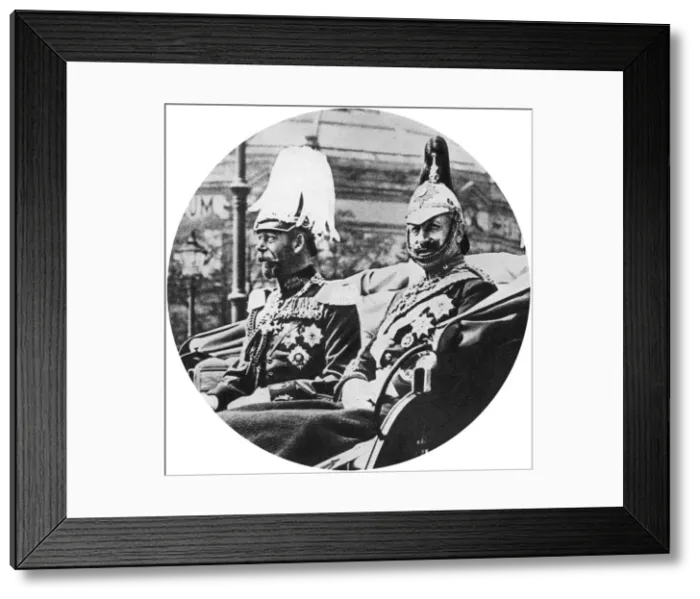 Framed Print : King George V of Great Britain and the German Kaiser, Berlin, 1913 Framed Print : King George V of Great Britain and the German Kaiser, Berlin, 1913