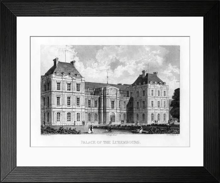 Framed Print : Luxembourg Palace, Paris, c1830. Artist: E I Roberts Framed Print : Luxembourg Palace, Paris, c1830. Artist: E I Roberts