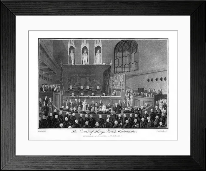 Framed Print : The Court of the Kings Bench, Westminster, London, 1804 Framed Print : The Court of the Kings Bench, Westminster, London, 1804