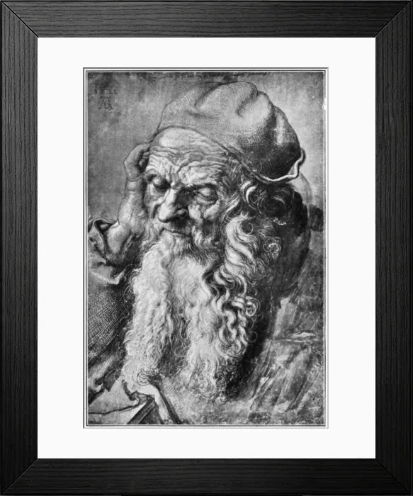 Framed Print : Head of Old Man, late 15th-early 16th century, (1912). Artist: Albrecht Durer Framed Print : Head of Old Man, late 15th-early 16th century, (1912). Artist: Albrecht Durer