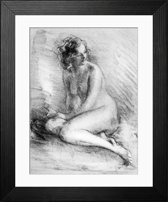 Framed Print : Nude Study, 1913. Artist: Albert de Belleroche Framed Print : Nude Study, 1913. Artist: Albert de Belleroche