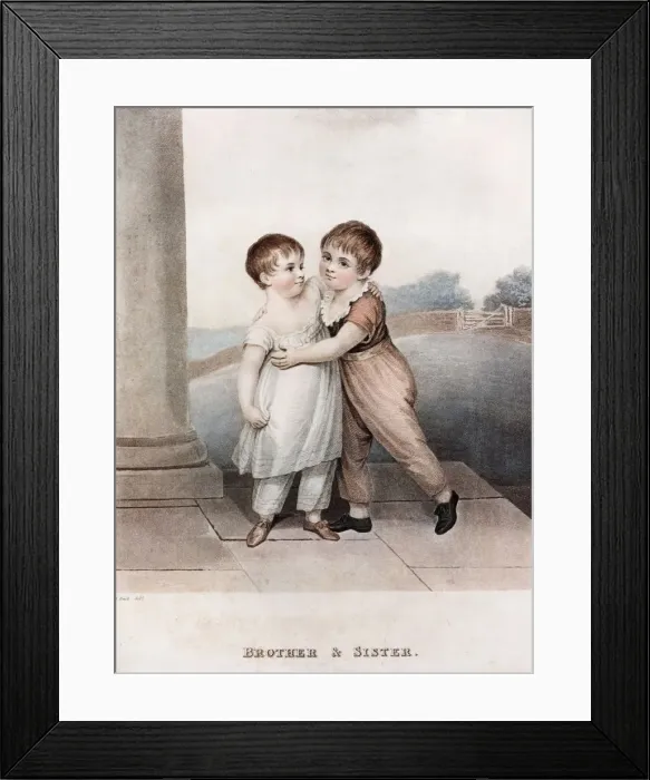 Framed Print : Brother and Sister, late 18th-early 19th century, (1913). Artist: Adam Buck Framed Print : Brother and Sister, late 18th-early 19th century, (1913). Artist: Adam Buck
