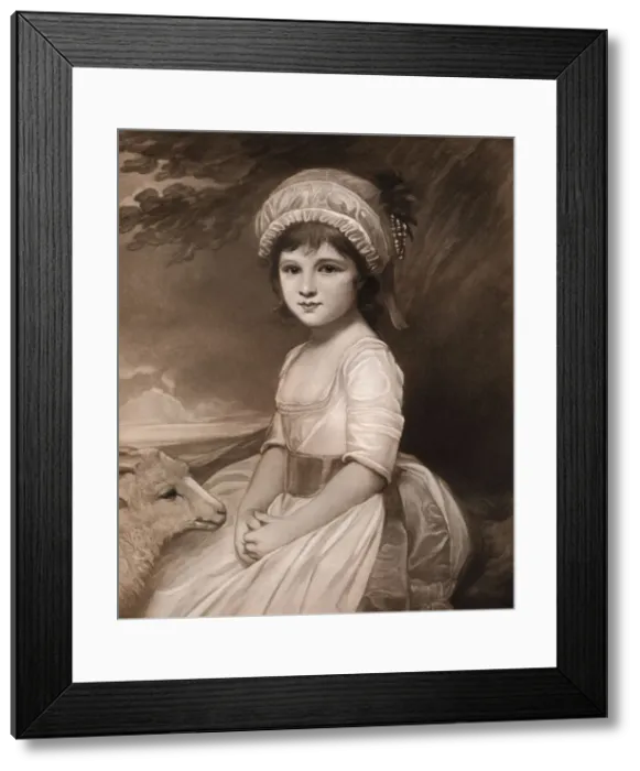 Framed Print : Miss Martindale, 18th century, (1913). Artist: Richard Josey Framed Print : Miss Martindale, 18th century, (1913). Artist: Richard Josey