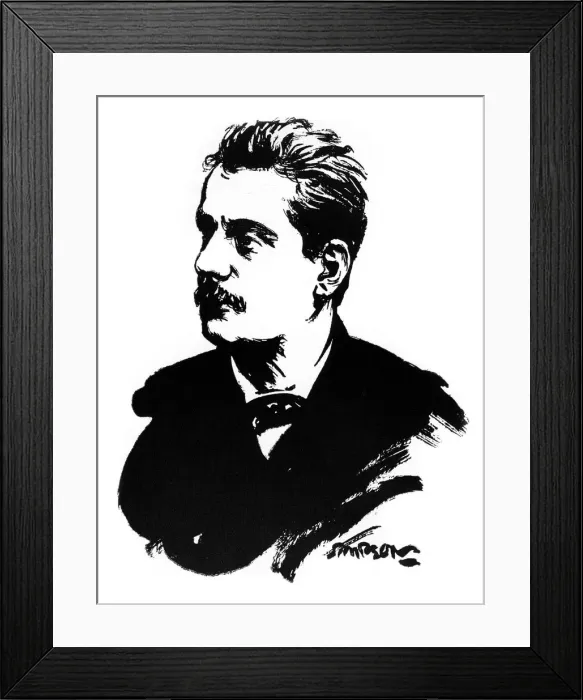 Framed Print : Giacomo Puccini, Italian composer, (1912). Artist: Joseph Simpson Framed Print : Giacomo Puccini, Italian composer, (1912). Artist: Joseph Simpson