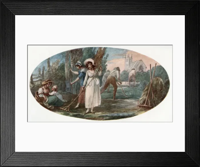 Framed Print : Haymaking, (1912). Artist: William Hamilton Framed Print : Haymaking, (1912). Artist: William Hamilton