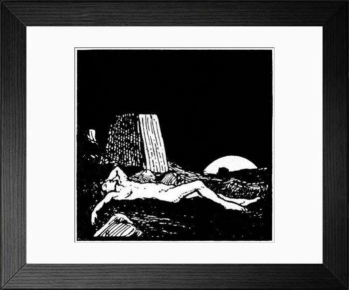 Framed Print : Drawing for the Book of Job, 1913. Artist: Robert Traill Rose