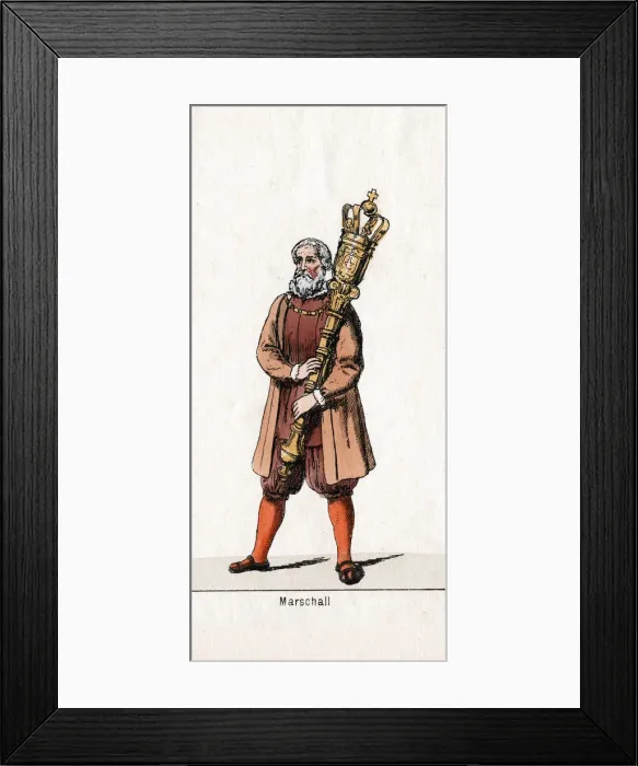 Framed Print : Marshal costume design for Shakespeares play, Henry VIII, 19th century Framed Print : Marshal costume design for Shakespeares play, Henry VIII, 19th century