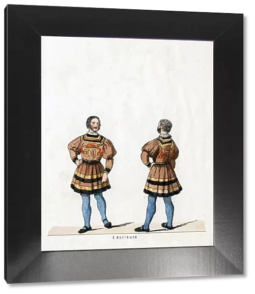 Noblemen, costume design for Shakespeares play, Henry VIII, 19th century