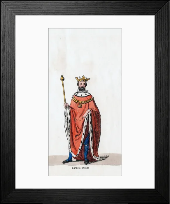 Framed Print : Marquis of Dorset, costume design for Shakespeares play, Henry VIII, 19th century Framed Print : Marquis of Dorset, costume design for Shakespeares play, Henry VIII, 19th century