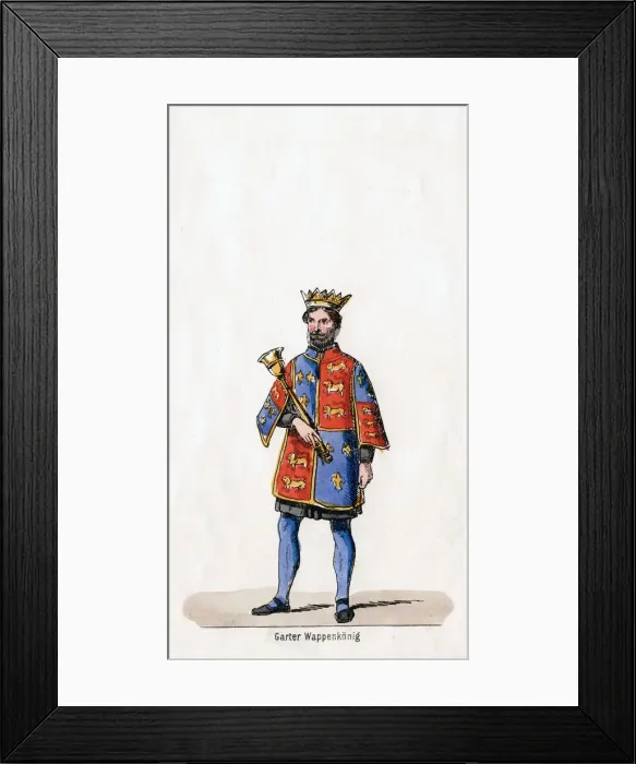 Framed Print : Costume design for Shakespeares play, Henry VIII, 19th century Framed Print : Costume design for Shakespeares play, Henry VIII, 19th century