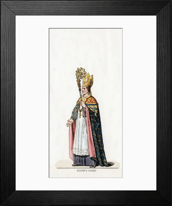 Framed Print : Bishop of Lincoln, costume design for Shakespeares play, Henry VIII, 19th century Framed Print : Bishop of Lincoln, costume design for Shakespeares play, Henry VIII, 19th century
