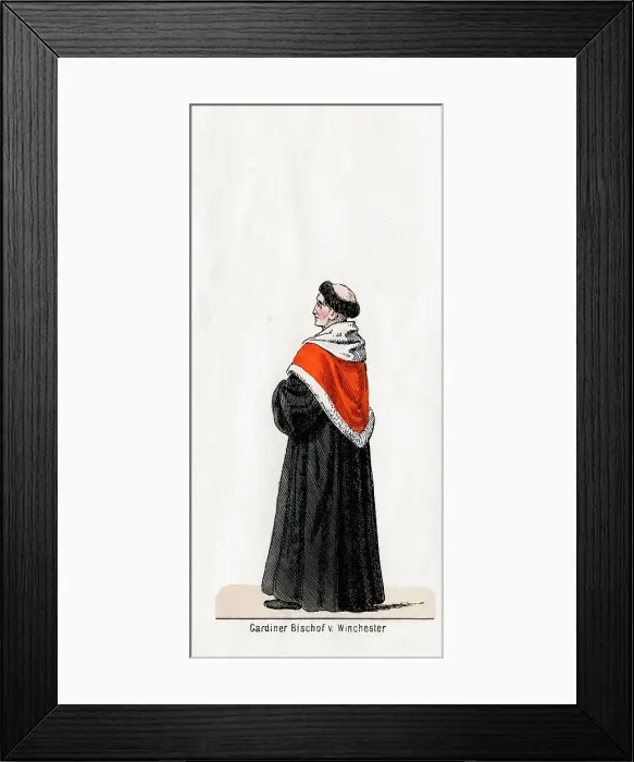 Framed Print : Stephen Gardiner, costume design for Shakespeares play, Henry VIII, 19th century Framed Print : Stephen Gardiner, costume design for Shakespeares play, Henry VIII, 19th century