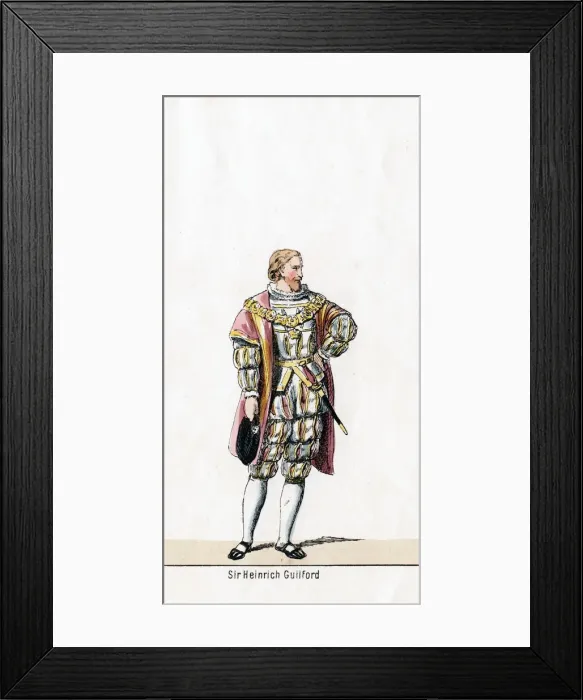 Framed Print : Sir Henry Guildford, costume design for Shakespeares play, Henry VIII, 19th century Framed Print : Sir Henry Guildford, costume design for Shakespeares play, Henry VIII, 19th century