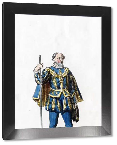 Lord treasurer, costume design for Shakespeares play, Henry VIII, 19th century