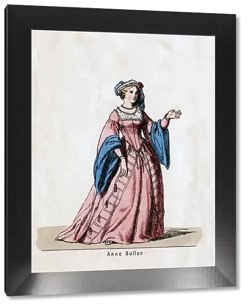 Anne Boleyn, costume design for Shakespeares play, Henry VIII, 19th century