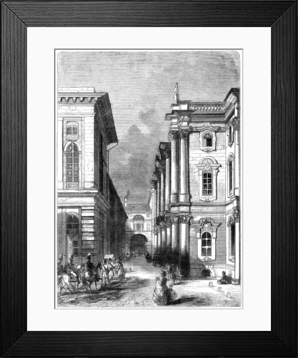 Framed Print : Part of the Imperial Palace at St Petersburg, Russia, 1864. Artist: C W Seeres Framed Print : Part of the Imperial Palace at St Petersburg, Russia, 1864. Artist: C W Seeres